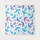 絞り染めのいかりパターン タペストリー (正面(横))