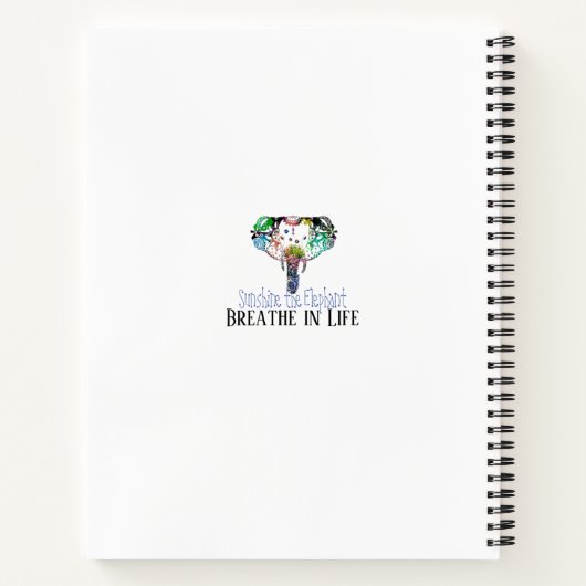 絞り染めのもつれゾウ ノートブック (裏面)