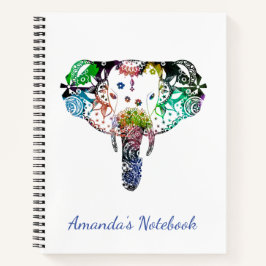 絞り染めのもつれゾウ ノートブック