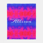 絞り染めのサイケデリックでパーソナライズなフリースブランケット フリースブランケット (正面)