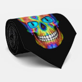 絞り染めのスカルの死んだゾンビの吸血鬼のタイ ネクタイ (ロール)