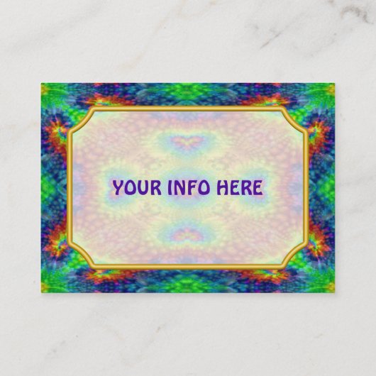 絞り染めのスカルの死んだゾンビの完全に死んでいない名刺 名刺 (裏面)