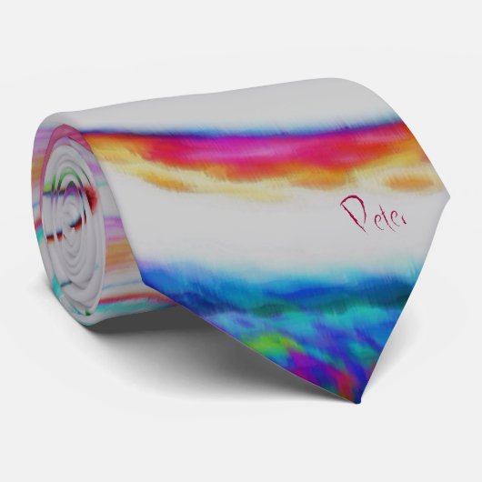 絞り染めのタイ ネクタイ (ロール)