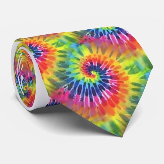 絞り染めのタイ ネクタイ (ロール)