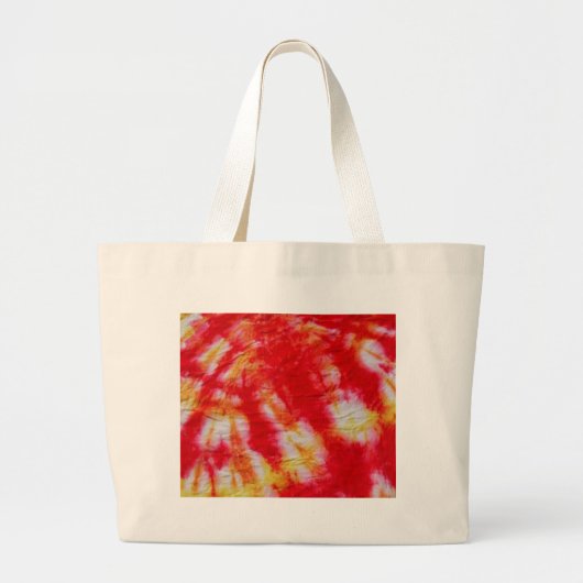 絞り染めのデザイン ラージトートバッグ (正面)