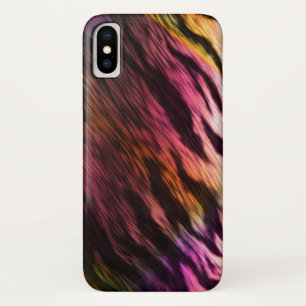 絞り染めのトラのエキゾチックなアニマルプリント iPhone X ケース