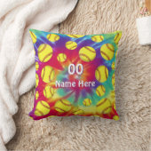 絞り染めのパーソナライズされたソフトボール贈り物，クリスマスへ クッション (ブランケット)