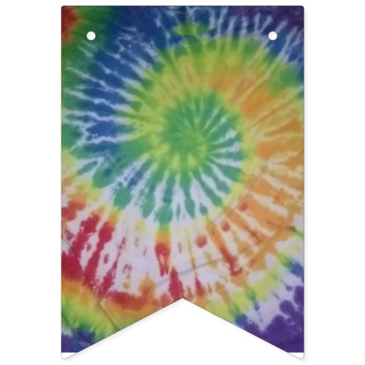 絞り染めのパーティーの旗布 バンティングフラッグ (第3の旗)