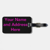 絞り染めのピースサインの荷物のラベル ラゲッジタグ (裏面横)