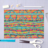 絞り染めのピースサイン 薄葉紙 (クラフト)