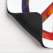 絞り染めのピースマーク マウスパッド (コーナー)