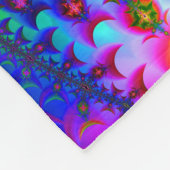 絞り染めのフラクタルの芸術 フリースブランケット (角)