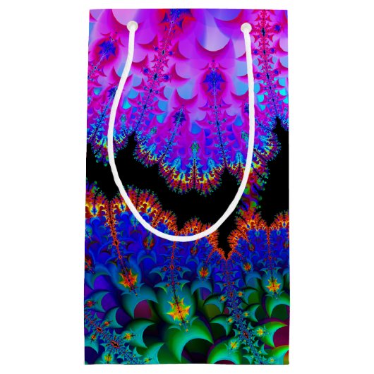 絞り染めのフラクタル スモールペーパーバッグ (正面)