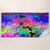 絞り染めのフラクタル ビーチタオル (正面)