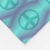 絞り染めの効果のピースサイン フリースブランケット (角)