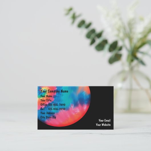 絞り染めの名刺 名刺 (スタンド正面)