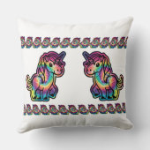 絞り染めの夢：ユニ鮮やかコーン クッション (裏面)