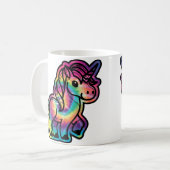 絞り染めの夢：ユニ鮮やかコーン コーヒーマグカップ (正面左)