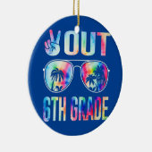 絞り染めの最後の日学校の平和6年生 セラミックオーナメント (右)