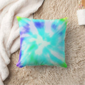 絞り染めの水彩画のパステルのヒップスターのイカットパターン クッション (ブランケット)