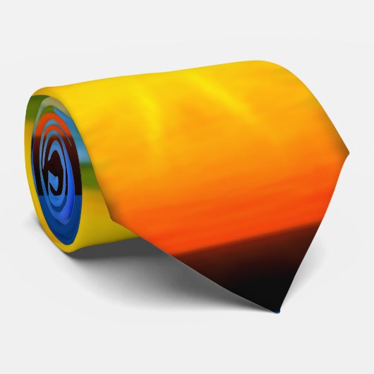 "絞り染めの水色"メンズブライトプリントおもしろい ネクタイ (ロール)