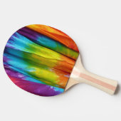 絞り染めの生地のプリント 卓球ラケット (横)