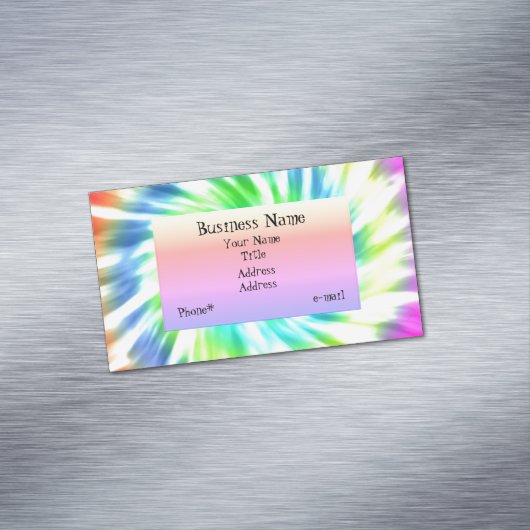 絞り染めの磁気名刺 マグネット名刺 (インサイチュ)