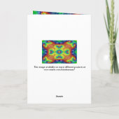 絞り染めの空のカラフルな挨拶状及び封筒 カード (裏面)