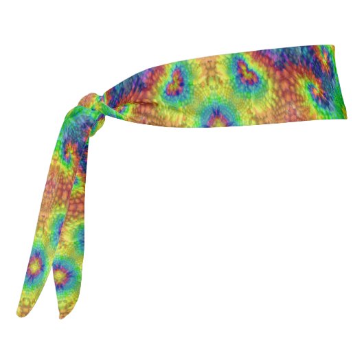 絞り染めの空のヴィンテージのフラクタルの万華鏡のように千変万化するパターン タイヘッドバンド (回転270)