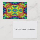 絞り染めの空のヴィンテージのフラクタルの万華鏡のように千変万化するパターン 名刺 (正面/裏面)