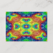 絞り染めの空のヴィンテージのフラクタルの万華鏡のように千変万化するパターン 名刺 (正面)
