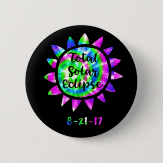 絞り染めの総日食 缶バッジ