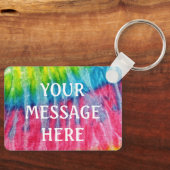 絞り染めの背カスタマイズ景 – お客様自身 キーホルダー (正面)