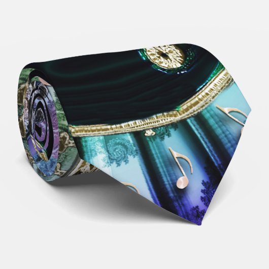 絞り染めの虹のエレキギター音楽タイ ネクタイ (ロール)