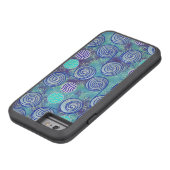 絞り染めの青い円パターン Case-Mate iPhoneケース (底)