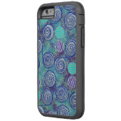 絞り染めの青い円パターン Case-Mate iPhoneケース (裏面左)