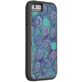 絞り染めの青い円パターン Case-Mate iPhoneケース (裏面/右)