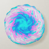 絞り染めの魔法の青 ラウンドクッション (裏面)