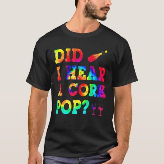 絞り染めは女のポップ・アートの子にコルクの贈り物 Tシャツ (正面)