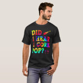 絞り染めは女のポップ・アートの子にコルクの贈り物 Tシャツ (正面フル)
