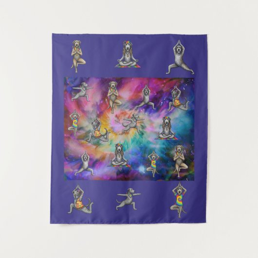 絞り染めアイリッシュウルフハウンド タペストリー (正面)