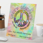 絞り染めアートとボヘミアの懸垂台座徴候 台座サイン (インサイチュ)