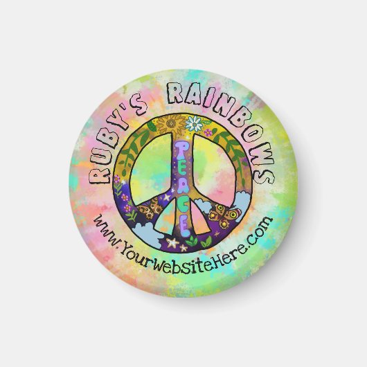 絞り染めアートとボヘミアン懸垂事業 マグネット (正面)