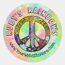 絞り染めアートとボヘミアン懸垂事業 ラウンドシール