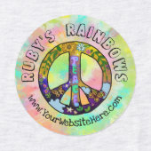 絞り染めアートとボヘミアン懸垂事業 ラベル (デザイン1)