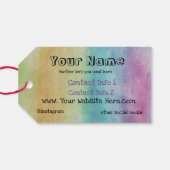 絞り染めアートとボヘミアン・アプレアル・ビジネス・カード ギフトタグ (裏面横)