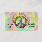 絞り染めアートとボヘミアン・アプレアル・ビジネス・カード 名刺 (正面)