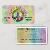 絞り染めアートとボヘミアン・アプレアル・ビジネス・カード 名刺 (正面/裏面)