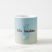 絞り染めイエローアクアパイナップル コーヒーマグカップ (中央)