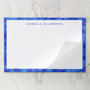 絞り染めイン青パーソナライズされた紙 ペーパーパッド